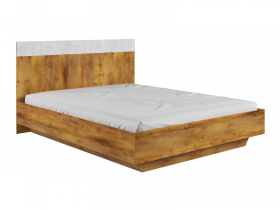 Кровать 1600 Вега цемент светлый-таксония медовая