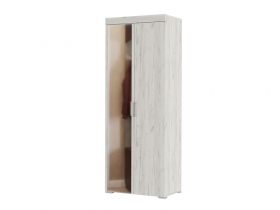 Шкаф 2-х створчатый комбинированный Гранд дуб крафт белый