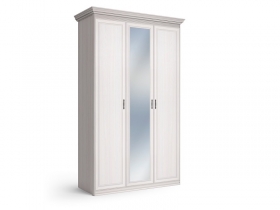 Шкаф 3-х дверный с 1 зеркалом Неаполь ясень анкор светлый