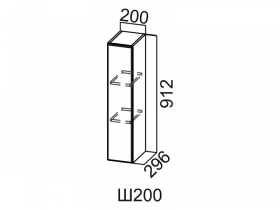 Шкаф навесной 200 Ш200-912 Вектор СВ 200х912х296