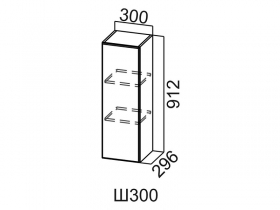 Шкаф навесной 300 Ш300 Вектор СВ 300х912х296
