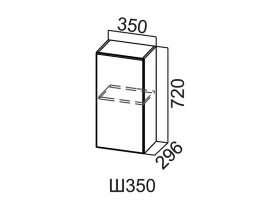 Шкаф навесной 350 Ш350 Вектор СВ 350х720х296