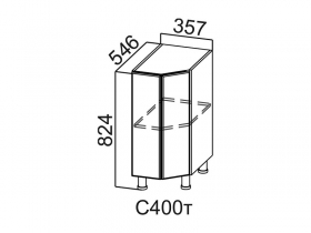 Стол-рабочий торцевой 400 С400т Вектор 357х824х546